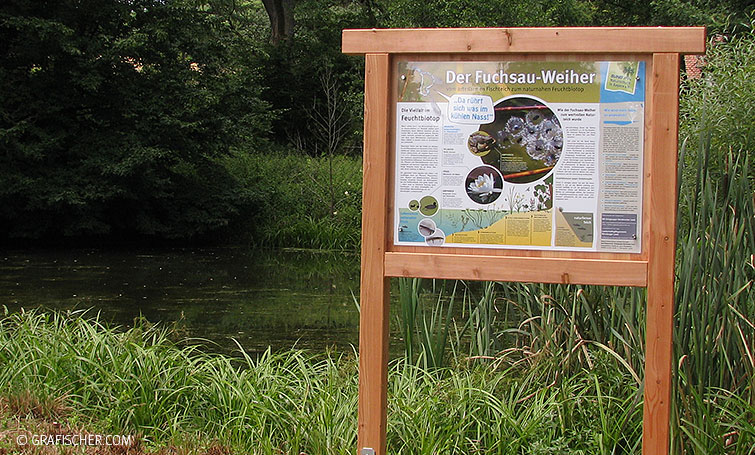 Bund Naturschutz Schautafel Fuchsau-Weiher